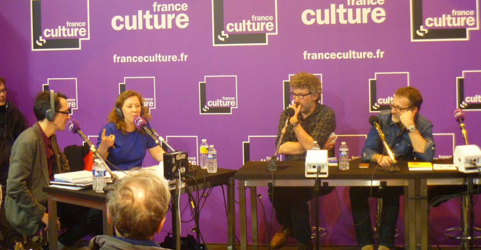 法國廣播電台France Culture在巴黎書展現場錄製節目（攝影：高竹馨）